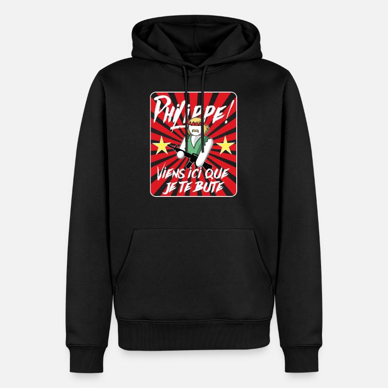 Philippe Cobra - Sweat à capuche Premium bio Homme - noir