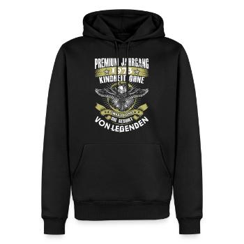 Jahrgang 1973 - Männer Premium Bio Hoodie - Schwarz - Vorne - Nico (187cm)