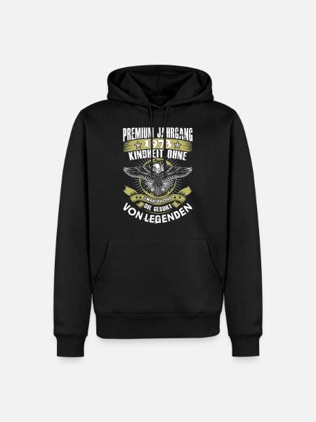 Jahrgang 1973 - Männer Premium Bio Hoodie - Schwarz