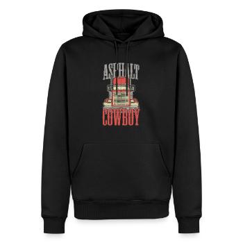 Asphalt Cowboy LKW Fahrer, Fernfahrer, Trucker - Männer Premium Bio Hoodie - Schwarz - Vorne - Nico (187cm)