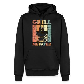 Grill master - Men’s Premium Organic Hoodie - black - Front - Nico (187cm)
