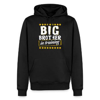 Big Brother à l'entraînement, Big Brother à l'entraînement - Sweat à capuche Premium bio Homme - noir - Devant - Nico (187cm)