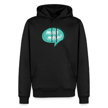 Moin Moin - Männer Premium Bio Hoodie - Schwarz - Vorne - Nico (187cm)