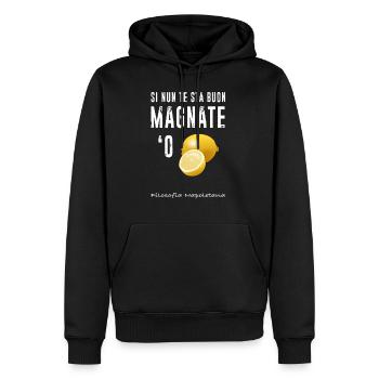 Magnate 'ou Lemon - Sweat à capuche Premium bio Homme - noir - Devant - Nico (187cm)