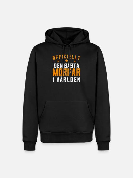 OFFIZIELL DER BESTE MORFAR DER WELT - Herre Premium økologisk hoodie - sort