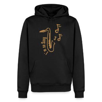 Saxofon Saxophon Instrument Jazz - Männer Premium Bio Hoodie - Schwarz - Vorne - Nico (187cm)