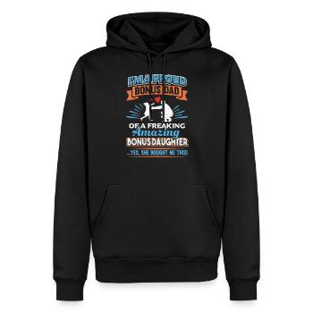 Schritt Vater stolz Bonus Vater erstaunliche Tochter - Männer Premium Bio Hoodie - Schwarz - Vorne - Nico (187cm)