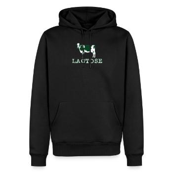 Lactose Anti Vegan Food Shirt für Fleischliebhaber - Männer Premium Bio Hoodie - Schwarz - Vorne - Nico (187cm)