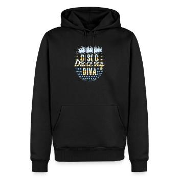 Disco Dancing Diva 1970er Jahre Vintage Retro - Männer Premium Bio Hoodie - Schwarz - Vorne - Nico (187cm)