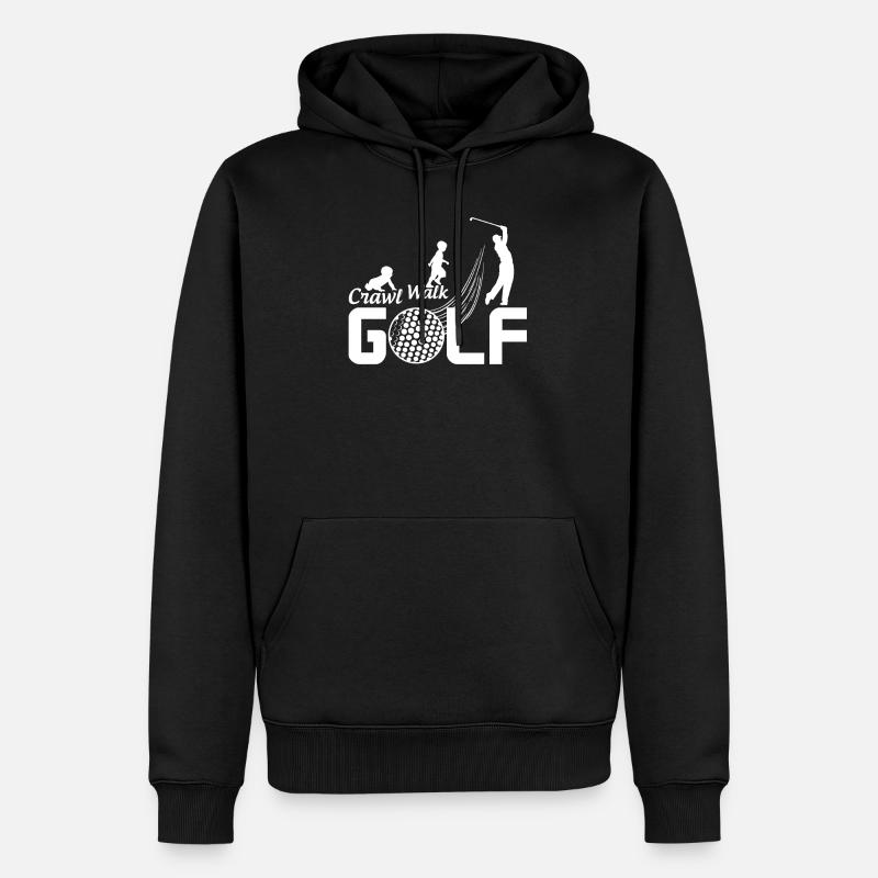 Crawl Walk Golf - Sweat à capuche Premium bio Homme - noir