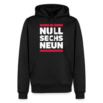 NULL SIX NINE - Sweat à capuche Premium bio Homme - noir - Devant - Nico (187cm)