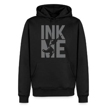 Tattoo Ink Kunst - Männer Premium Bio Hoodie - Schwarz - Vorne - Nico (187cm)
