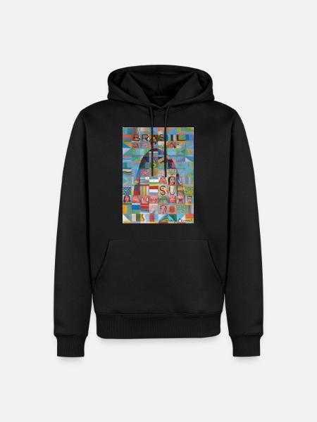 Brasilien b - Männer Premium Bio Hoodie - Schwarz