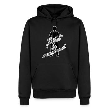 Pilot in command Kapitän Flugzeug Aviation Cockpit - Männer Premium Bio Hoodie - Schwarz - Vorne - Nico (187cm)