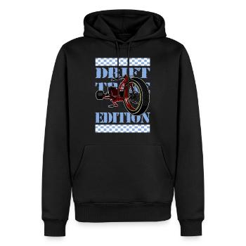 Drift Trike - Sweat à capuche Premium bio Homme - noir - Devant - Nico (187cm)