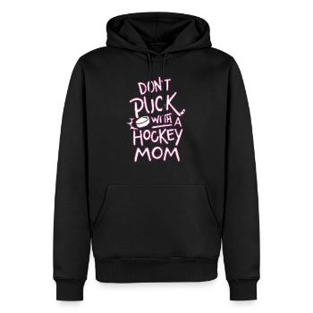 HOCKEY MOM PIC 8B - Männer Premium Bio Hoodie - Schwarz - Vorne - Nico (187cm)
