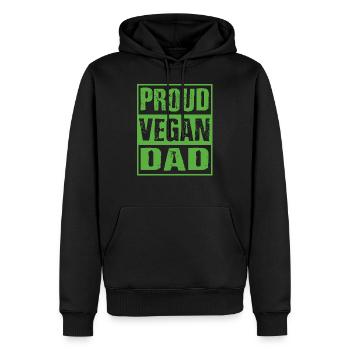 Dad father vegan veganism animal rights animal rights - Men’s Premium Organic Hoodie - black - Front - Nico (187cm)