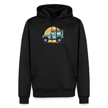 Surfing Jeep Urlaub - Männer Premium Bio Hoodie - Schwarz - Vorne - Nico (187cm)