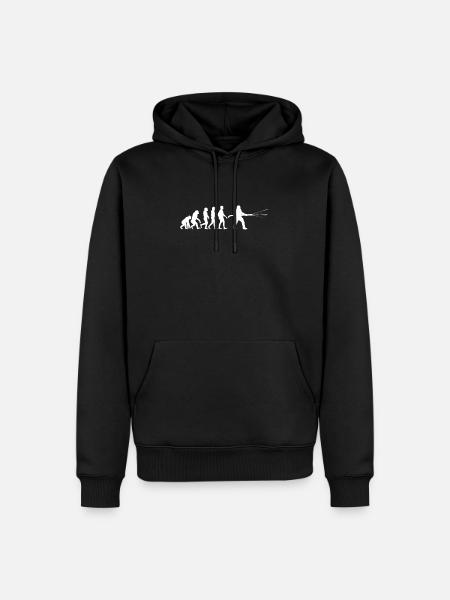 Firefighter Firefighter Gift Evolution - Men’s Premium Organic Hoodie - black