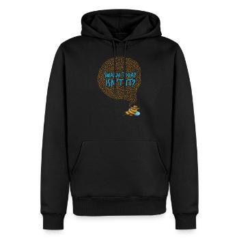 Biene Imker Honig Wortspiel Lustig Sommer Geschenk - Männer Premium Bio Hoodie - Schwarz - Vorne - Nico (187cm)