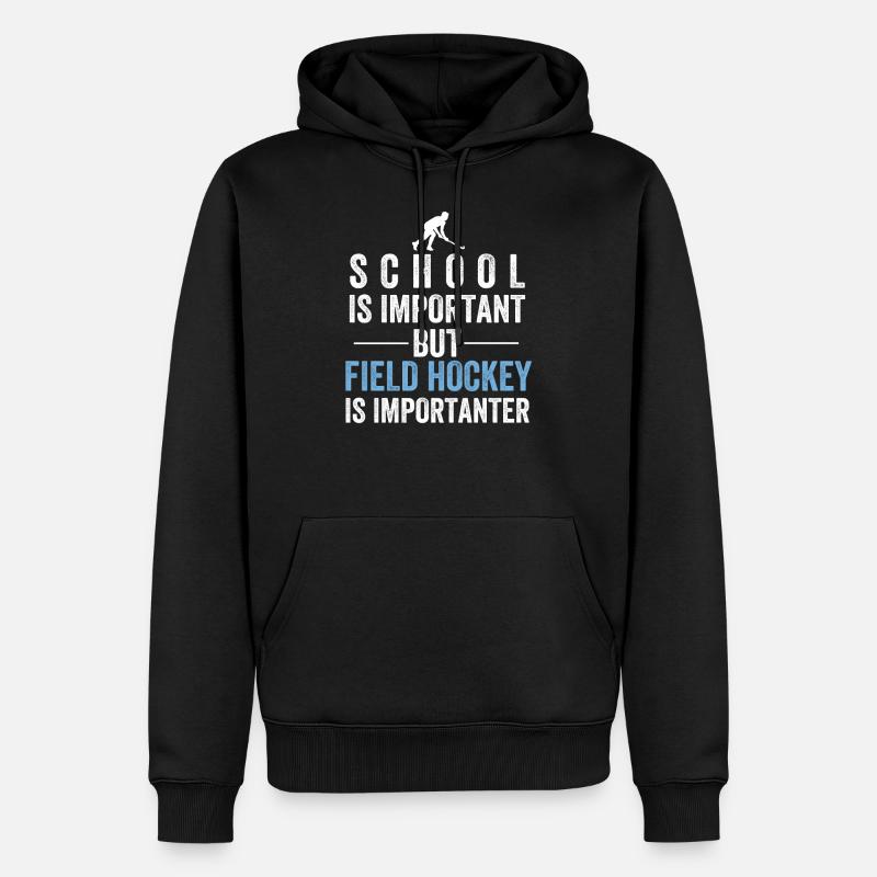 Hockey sur glace - Sweat à capuche Premium bio Homme - noir