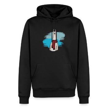 Lustige Lama-Lama-Alpaka-T-Shirt Geschenkideen - Männer Premium Bio Hoodie - Schwarz - Vorne - Nico (187cm)