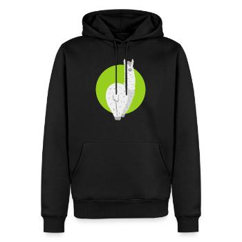 Lustige Lama-Lama-Alpaka-T-Shirt Geschenkideen - Männer Premium Bio Hoodie - Schwarz - Vorne - Nico (187cm)