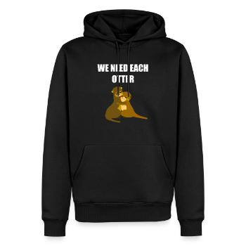 Nous avons besoin de chaque loutre - Sweat à capuche Premium bio Homme - noir - Devant - Nico (187cm)