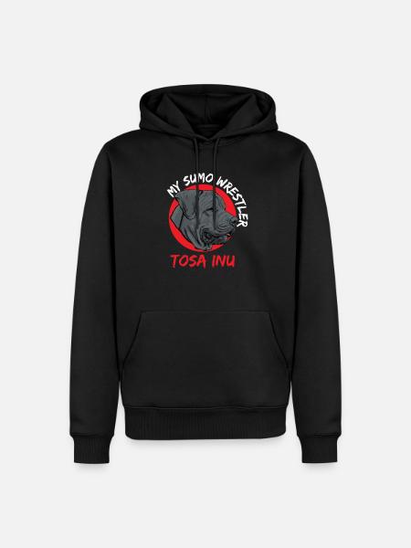 Tosa Inu Mon lutteur de sumo - Sweat à capuche Premium bio Homme - noir