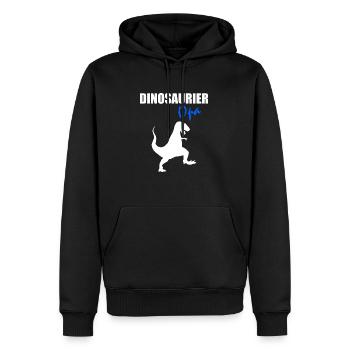Dinosaurier Opa Geschenkidee - Männer Premium Bio Hoodie - Schwarz - Vorne - Nico (187cm)