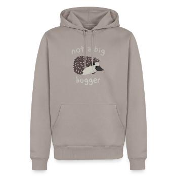 Kein großer Freund - Männer Premium Bio Hoodie - Taupe - Vorne - Nico (187cm)
