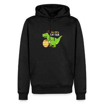 T-Rex - Easter - Happy Easter - Gift - Easter Egg - Men’s Premium Organic Hoodie - black - Front - Nico (187cm)