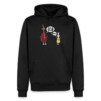 Ukulele Gitarre - Uke ich bin dein Vater - Männer Premium Bio Hoodie - Schwarz - Vorne - Nico (187cm)