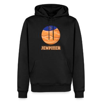 Jewpiter Jewish Star of David Planet cadeau T-shirt - Sweat à capuche Premium bio Homme - noir - Devant - Nico (187cm)