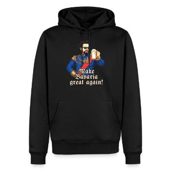 Rendez la Bavière encore plus belle - le roi Louis Ludwig - Sweat à capuche Premium bio Homme - noir - Devant - Nico (187cm)