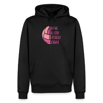 Équipe de cadeaux de clubs de volleyball féminin - Sweat à capuche Premium bio Homme - noir - Devant - Nico (187cm)