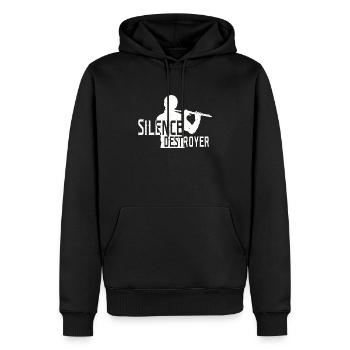 Flute Music Instrument Making Music Gift - Sweat à capuche Premium bio Homme - noir - Devant - Nico (187cm)
