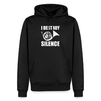 Cor français - Sweat à capuche Premium bio Homme - noir - Devant - Nico (187cm)