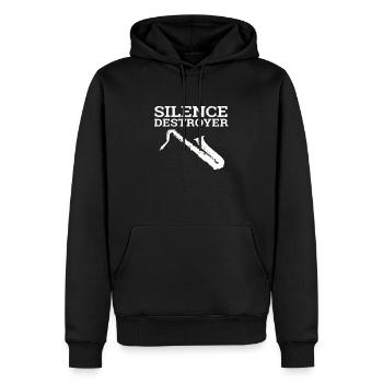 Saxophon Musik Instrument Musizieren Geschenk-Idee - Männer Premium Bio Hoodie - Schwarz - Vorne - Nico (187cm)