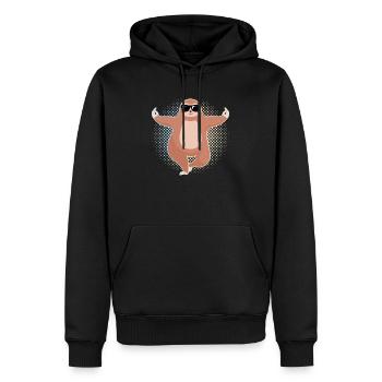 Funny Mole - not just for kids - Men’s Premium Organic Hoodie - black - Front - Nico (187cm)