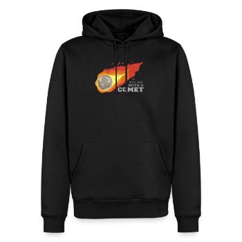 Space Comet Collision - Sweat à capuche Premium bio Homme - noir - Devant - Nico (187cm)