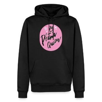 Je suis une reine du drame - Sweat à capuche Premium bio Homme - noir - Devant - Nico (187cm)