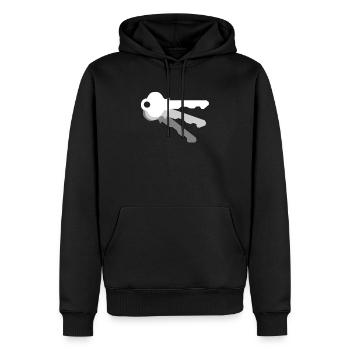 clés - Sweat à capuche Premium bio Homme - noir - Devant - Nico (187cm)