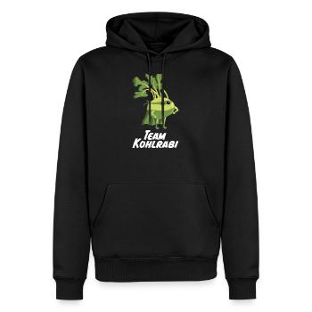 Kohlrabi Gemüse Superfood Vegetarier Vegan Held - Männer Premium Bio Hoodie - Schwarz - Vorne - Nico (187cm)
