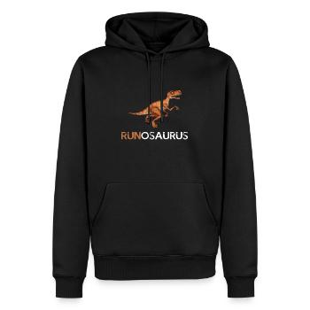 Laufen Dinosaurier Geschenk Dino lustig - Männer Premium Bio Hoodie - Schwarz - Vorne - Nico (187cm)