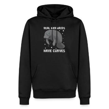 Seekuh Meerjungfrau Mermaids Have Curves Geschenk - Männer Premium Bio Hoodie - Schwarz - Vorne - Nico (187cm)