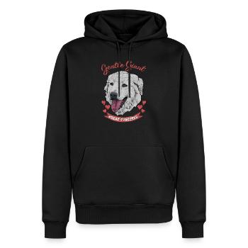 Chien de montagne pyrénéen Grandes Pyrénées - Sweat à capuche Premium bio Homme - noir - Devant - Nico (187cm)