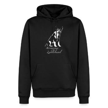 Norwegischer Lundehund Norwegian Lundehund - Männer Premium Bio Hoodie - Schwarz - Vorne - Nico (187cm)