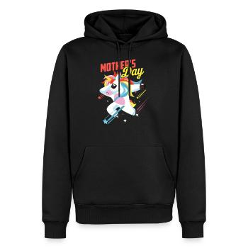 For Mother's Day - Men’s Premium Organic Hoodie - black - Front - Nico (187cm)