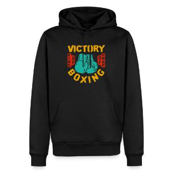 Idée de cadeau pour gant de boxe Boxer Boxer Arts Martiaux - Sweat à capuche Premium bio Homme - noir - Devant - Nico (187cm)